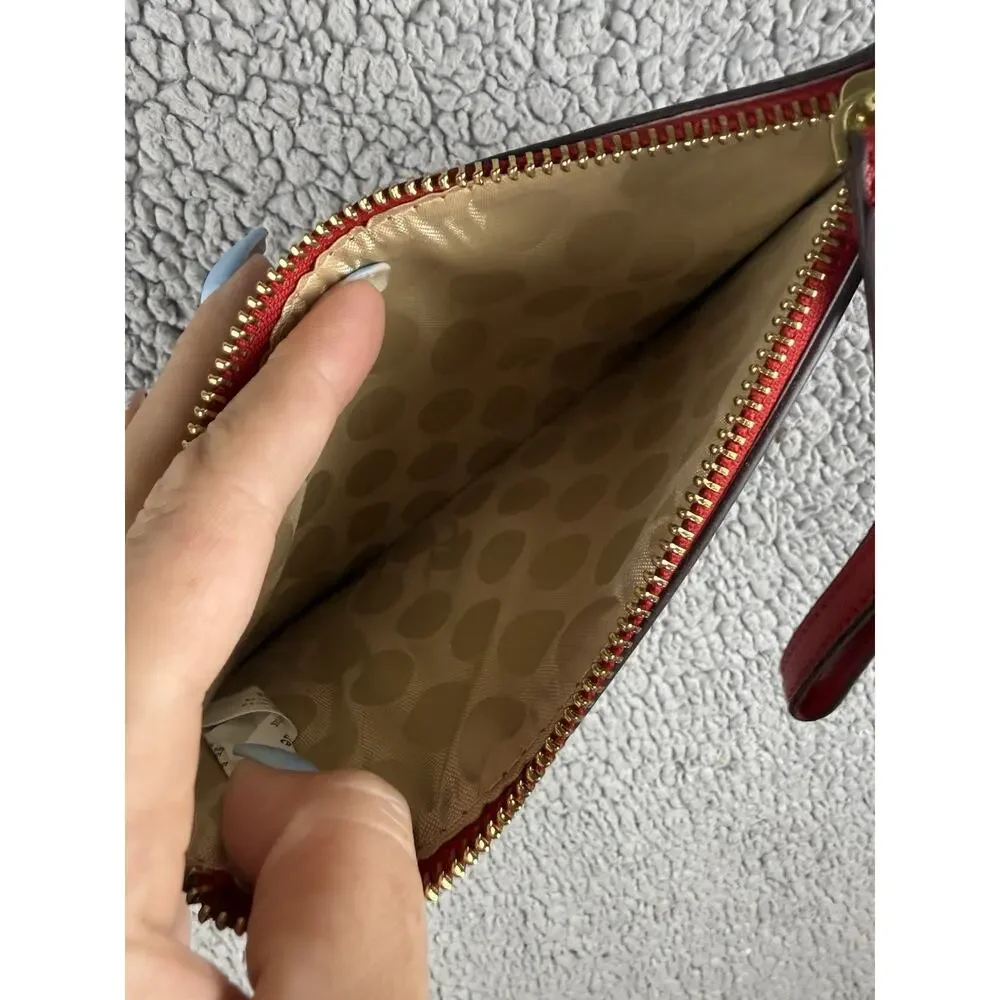 Kate Spade Red Womens Zip Slim Purse Lucy Wristlet